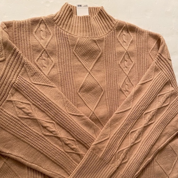 Philosophy Sweater Large Beige Cable Net NWT - Picture 3 of 14